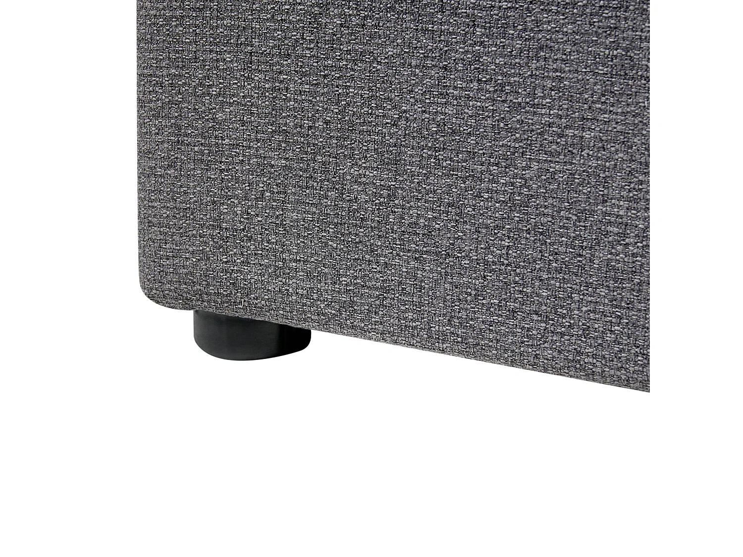 Lit ottoman sans tête de lit Tissu DINAN 160 x 200 cm Gris foncé