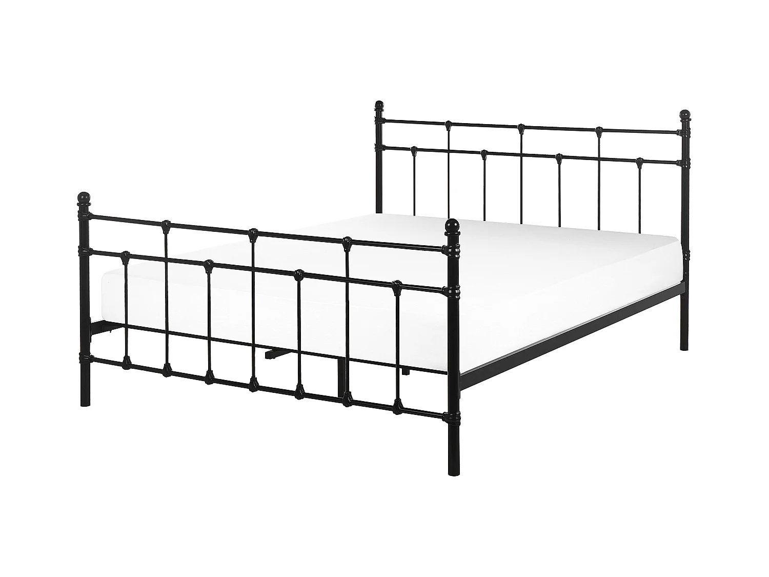 Lit avec sommier Métal LYNX 140 x 200 cm Noir
