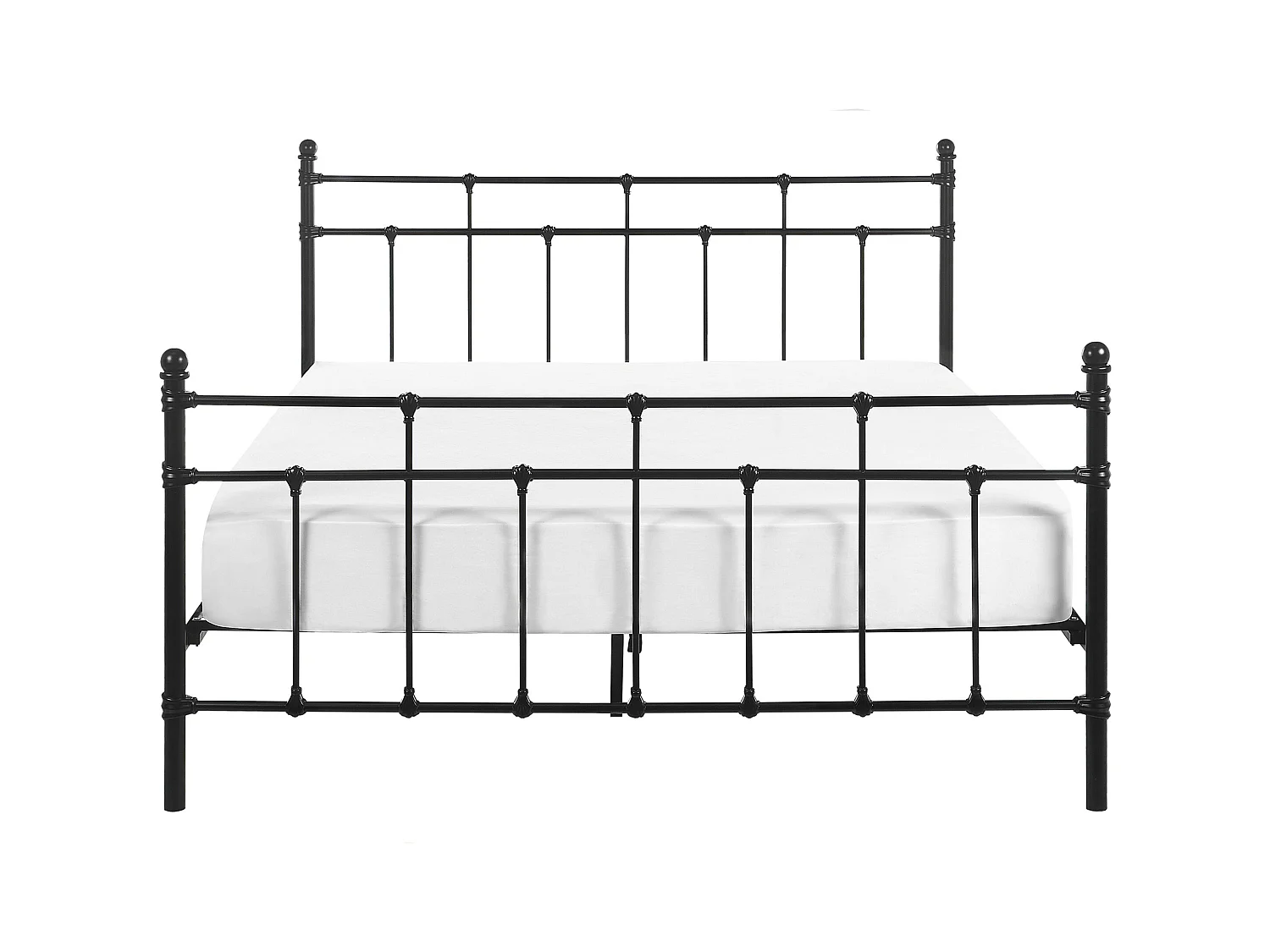 Lit avec sommier Métal LYNX 140 x 200 cm Noir