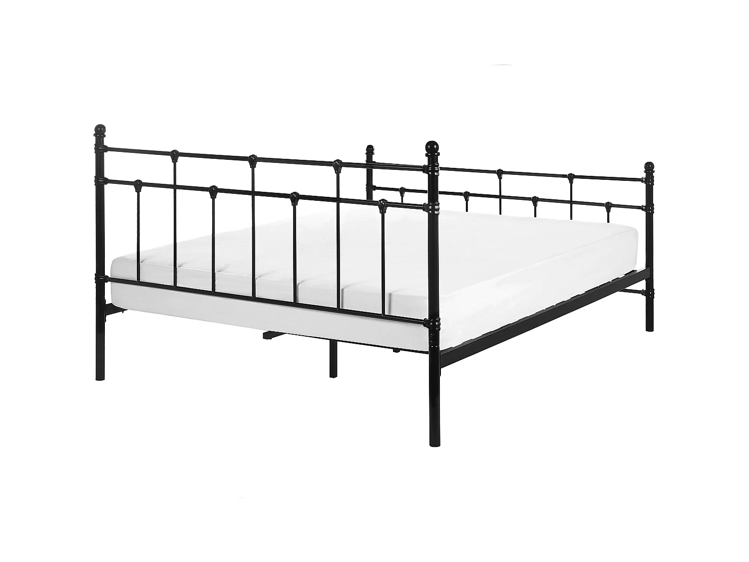Lit avec sommier Métal LYNX 140 x 200 cm Noir