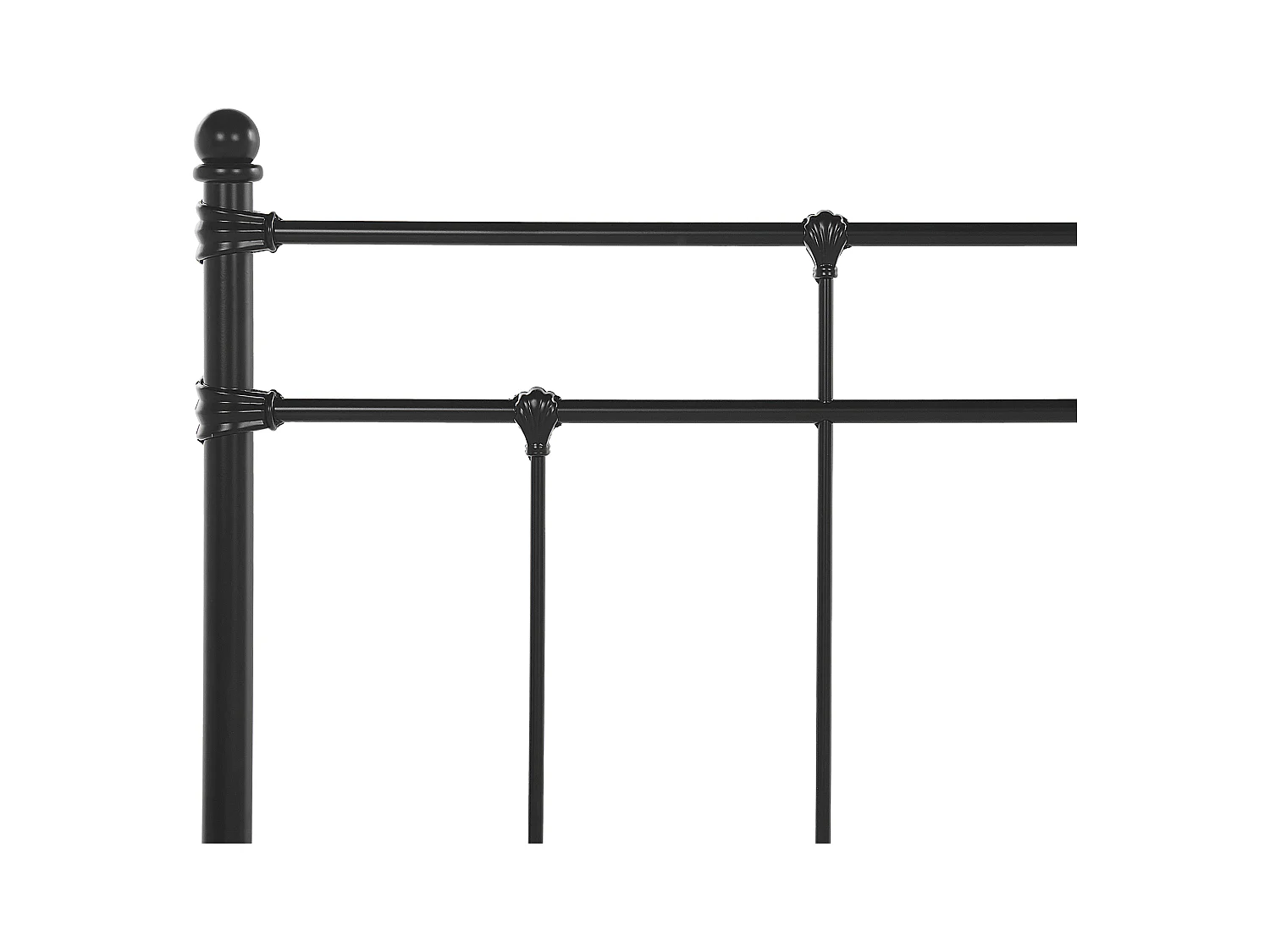 Lit avec sommier Métal LYNX 140 x 200 cm Noir