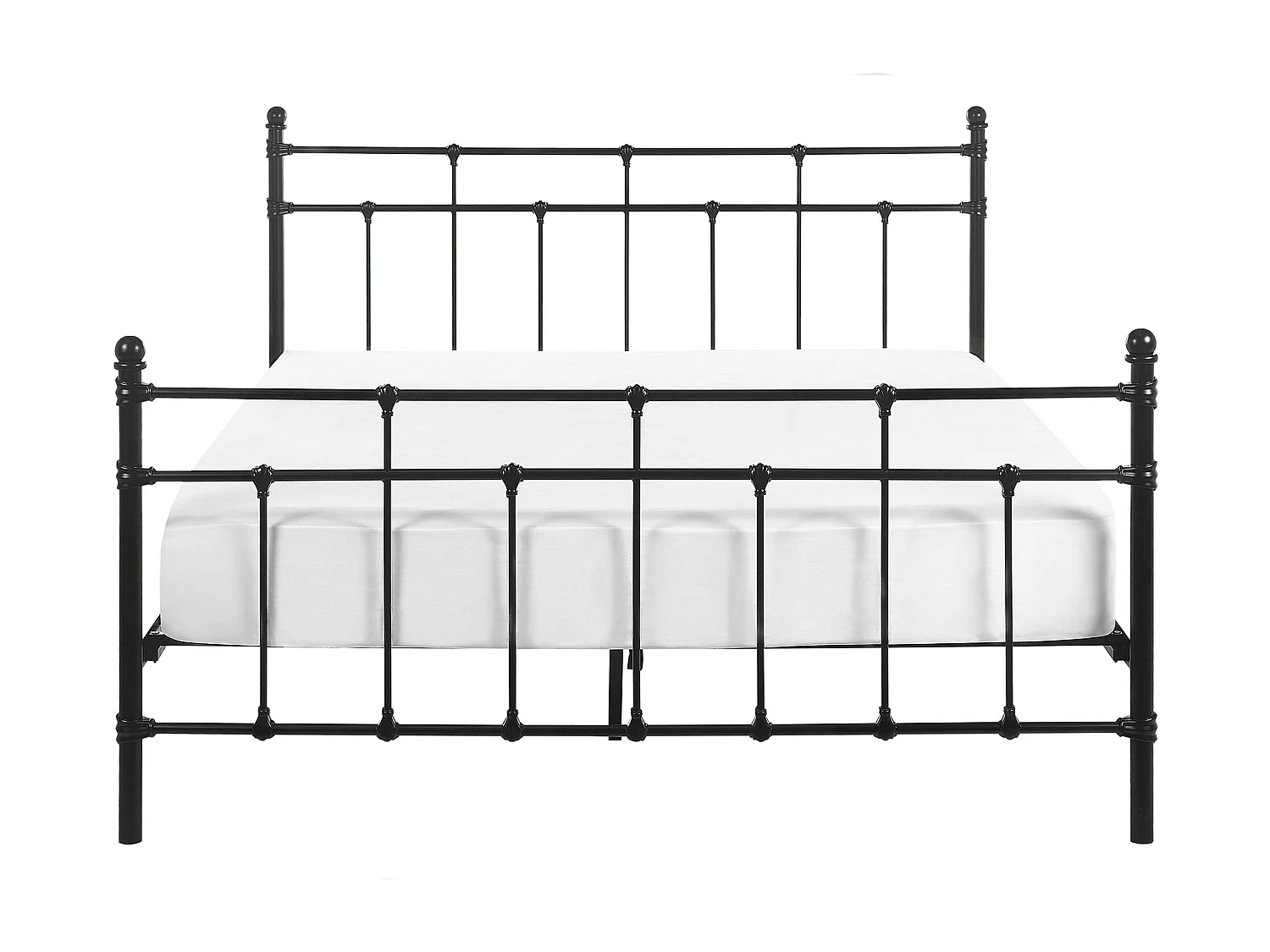 Lit avec sommier Métal LYNX 140 x 200 cm Noir