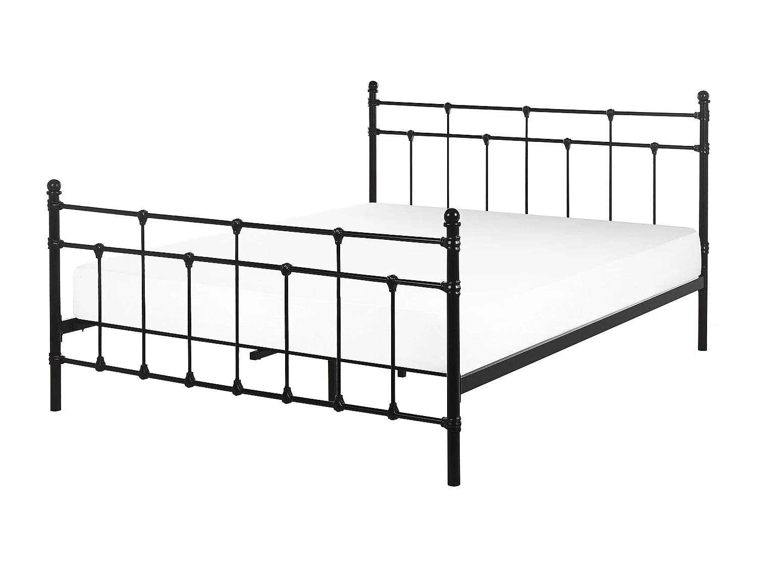 Lit avec sommier Métal LYNX 140 x 200 cm Noir
