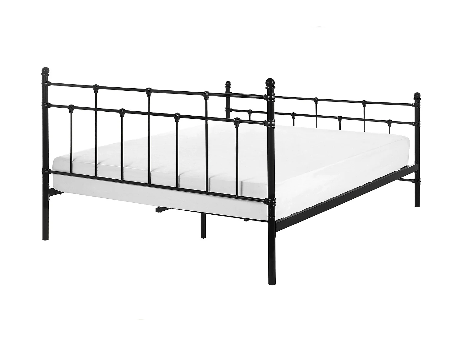 Lit avec sommier Métal LYNX 140 x 200 cm Noir