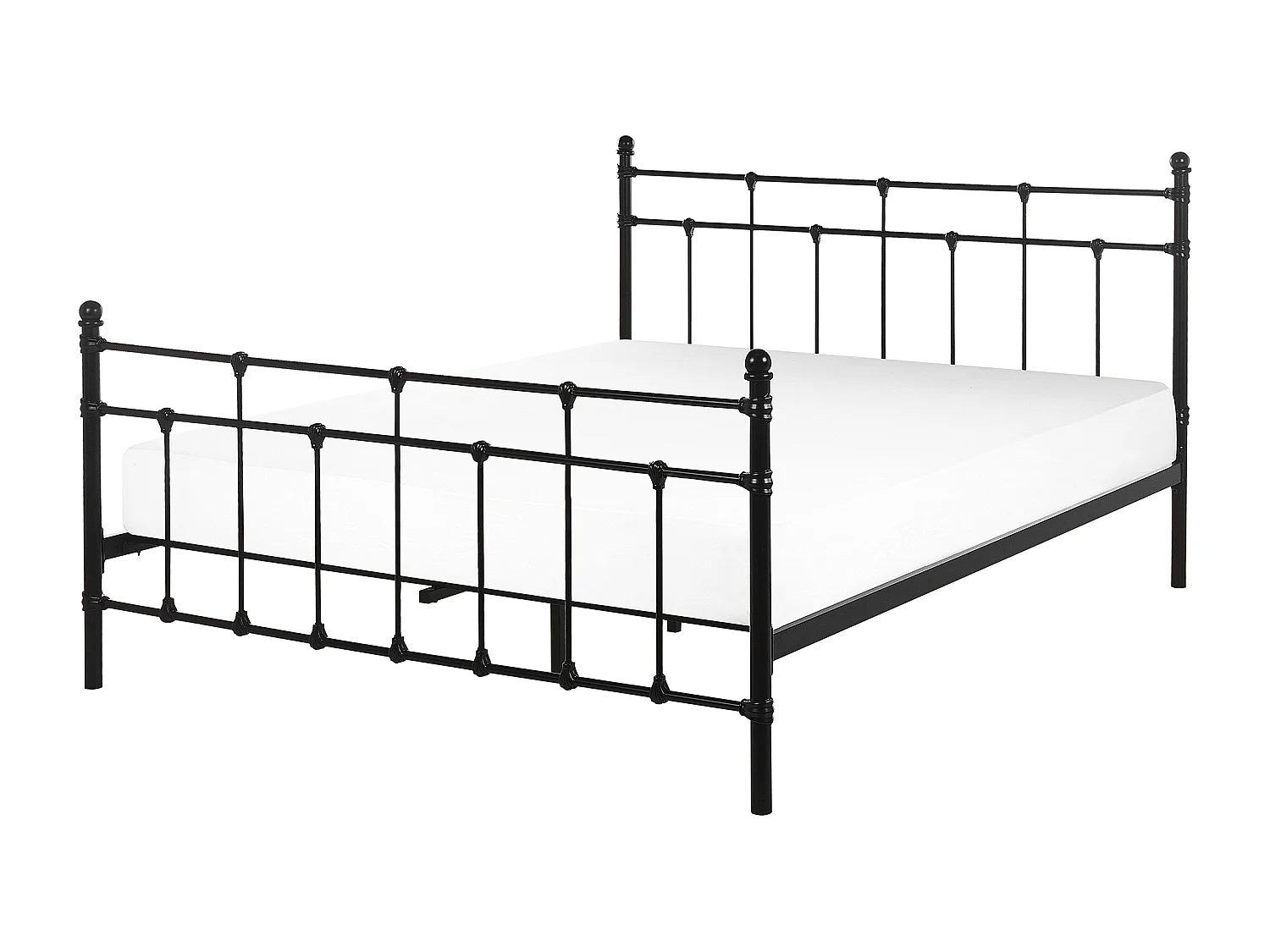 Bett mit Lattenrost Metall LYNX 140 x 200 cm Schwarz