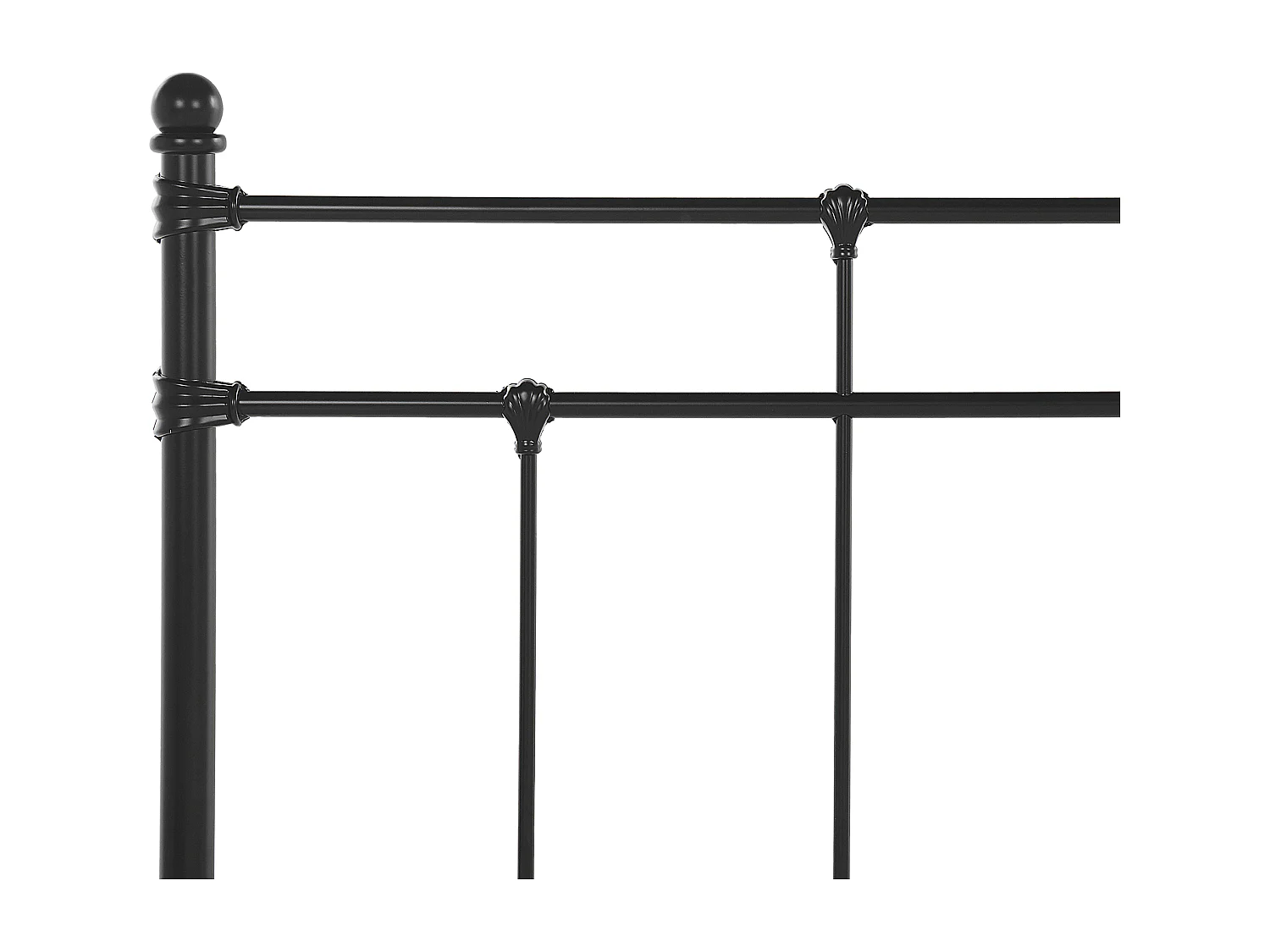 Bett mit Lattenrost Metall LYNX 140 x 200 cm Schwarz