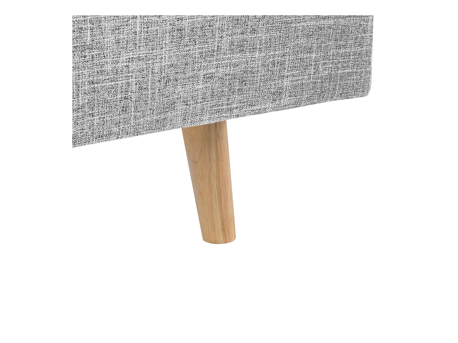 Lit avec sommier Tissu RENNES 160 x 200 cm Gris clair