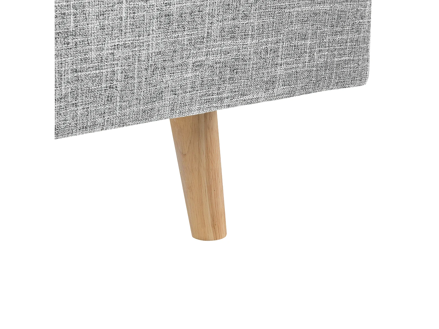 Lit avec sommier Tissu RENNES 160 x 200 cm Gris clair