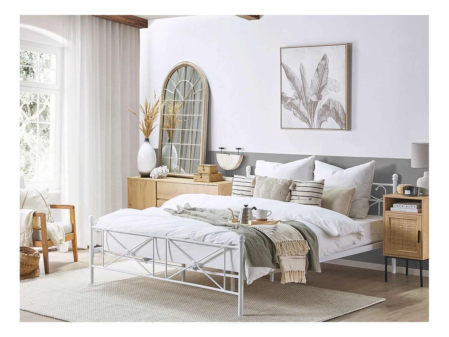 Bed Metaal RODEZ 180 x 200 cm Wit