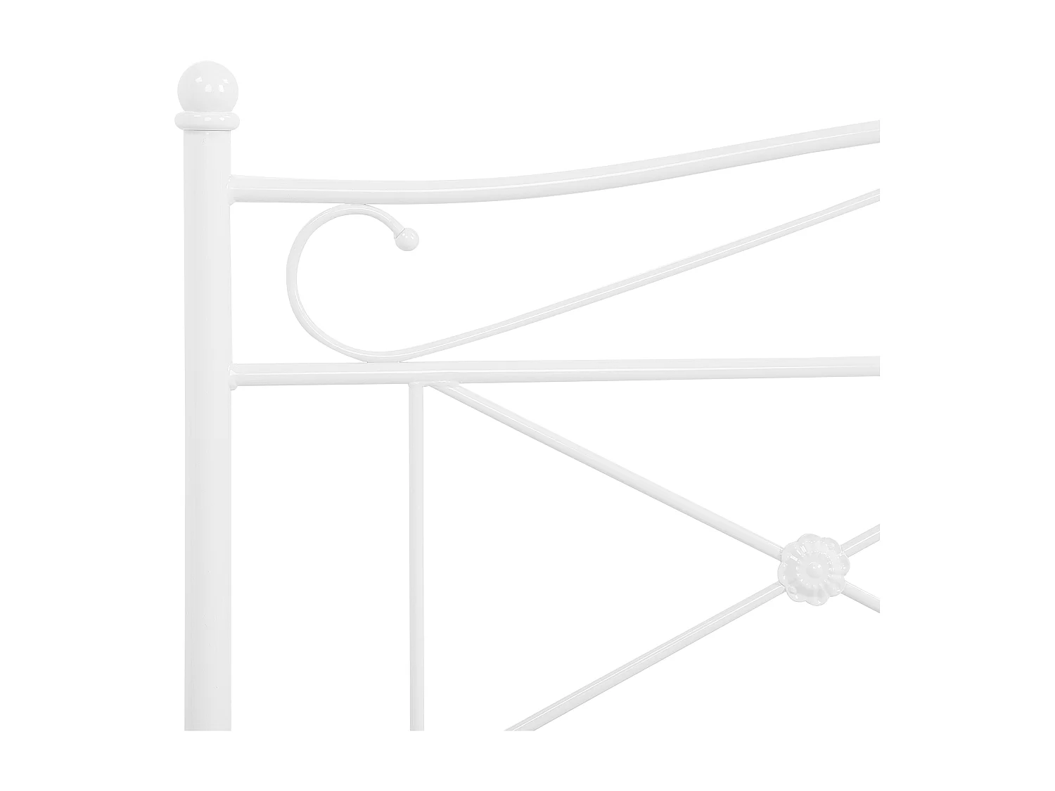 Lit avec sommier Métal RODEZ 180 x 200 cm Blanc