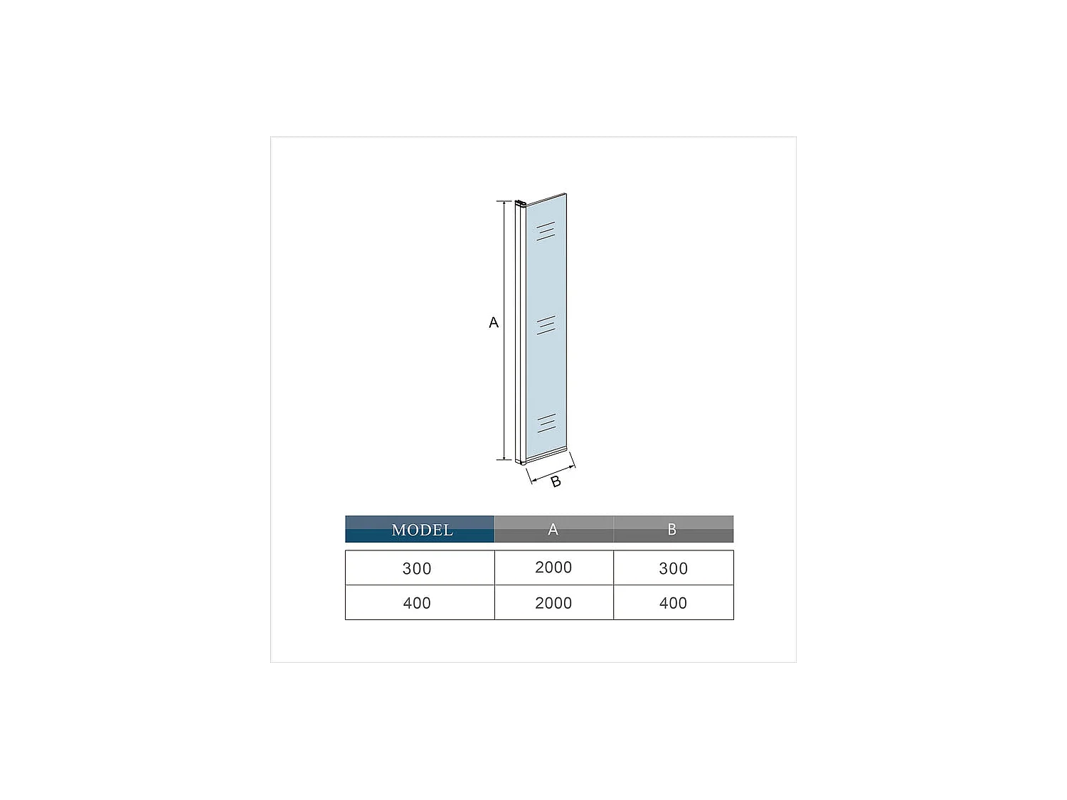 Enkelvoudige draaiwand 30x200cm voor 8mm glazen zwarte inloopdouchewand, 180° draaibare retour, anti-schubbend glas