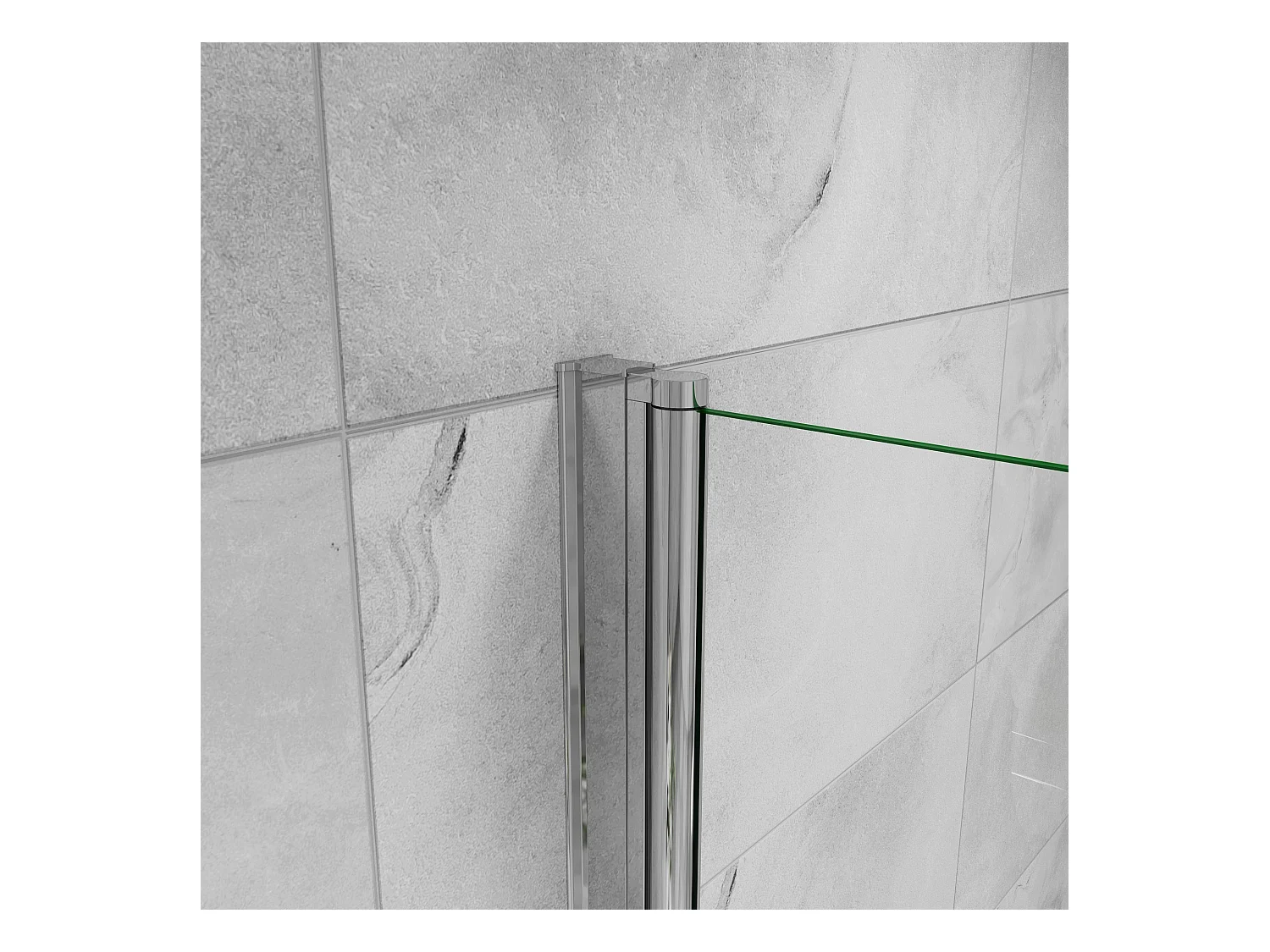 Paroi de douche italienne pivotante 45x200cm, paroi de douche retour pivotant mural en verre 8mm anticalcaire, profilé chromé