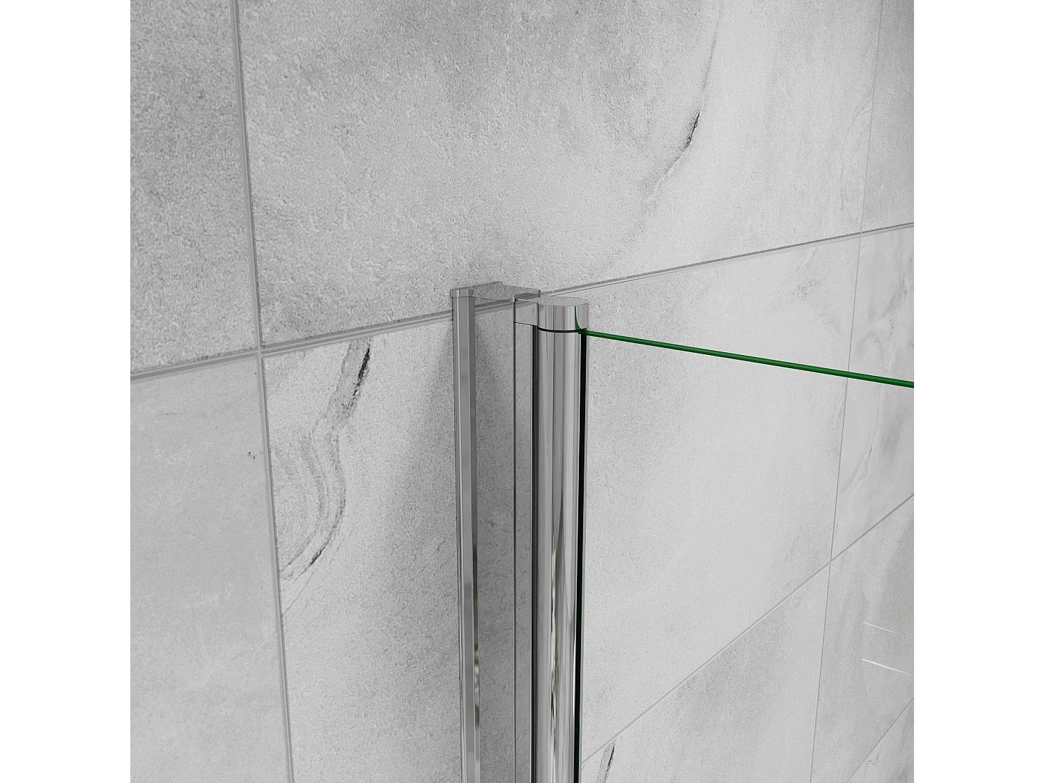 Paroi de douche italienne pivotante 45x200cm, paroi de douche retour pivotant mural en verre 8mm anticalcaire, profilé chromé