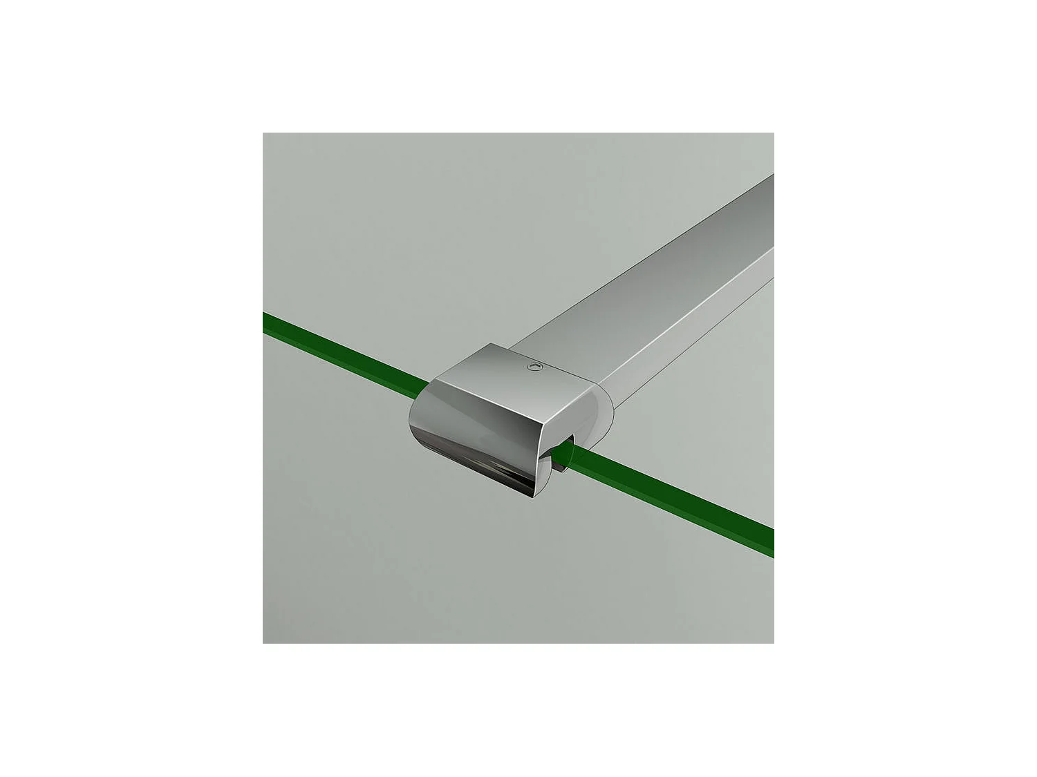 Paroi de douche à l'italienne 100x200cm - 8mm verre trempé sablé - Avec barre de fixation 90cm recoupable