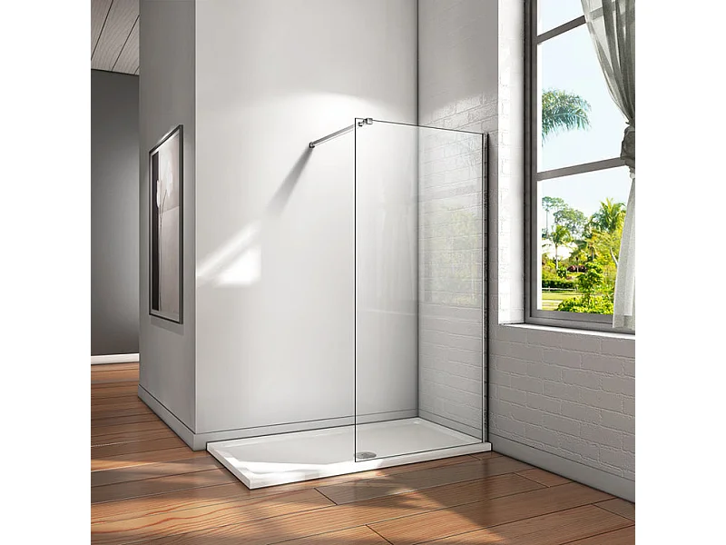 Italië vaste douchewand 120x200cm-10mm gehard anti scaling glas met bevestigingsstaf 73-120cm vierkant