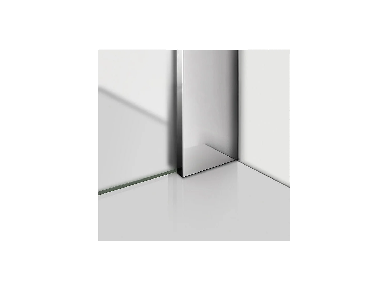 Paroi de douche à l'italienne 120x200cm - 8mm verre trempé sablé - Avec barre de fixation 140cm recoupable