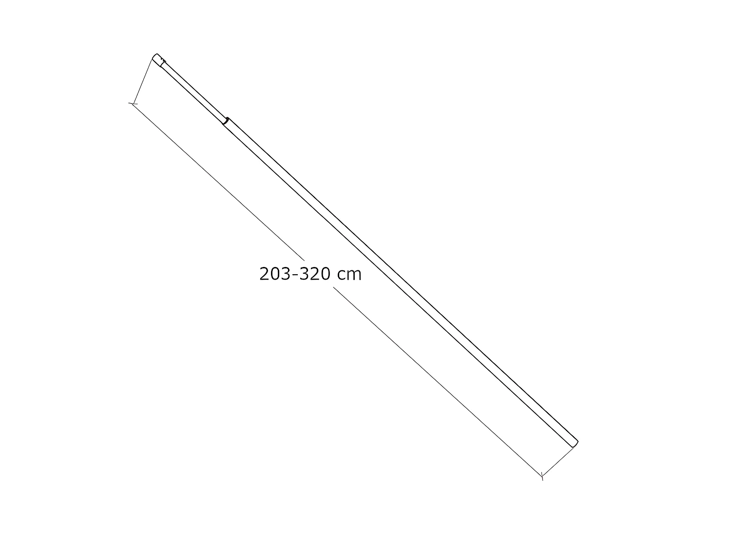 Paroi de douche à l'italienne 140x200cm - 8mm verre trempé sablé - Avec barre de fixation au plafond 203-320cm