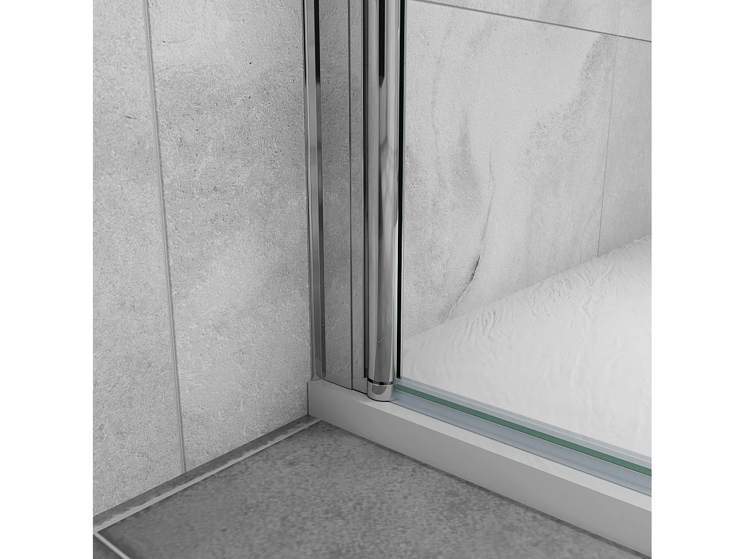 Paroi de douche italienne pivotante 55x200cm, paroi de douche retour pivotant mural en verre 6mm anticalcaire, profilé chromé