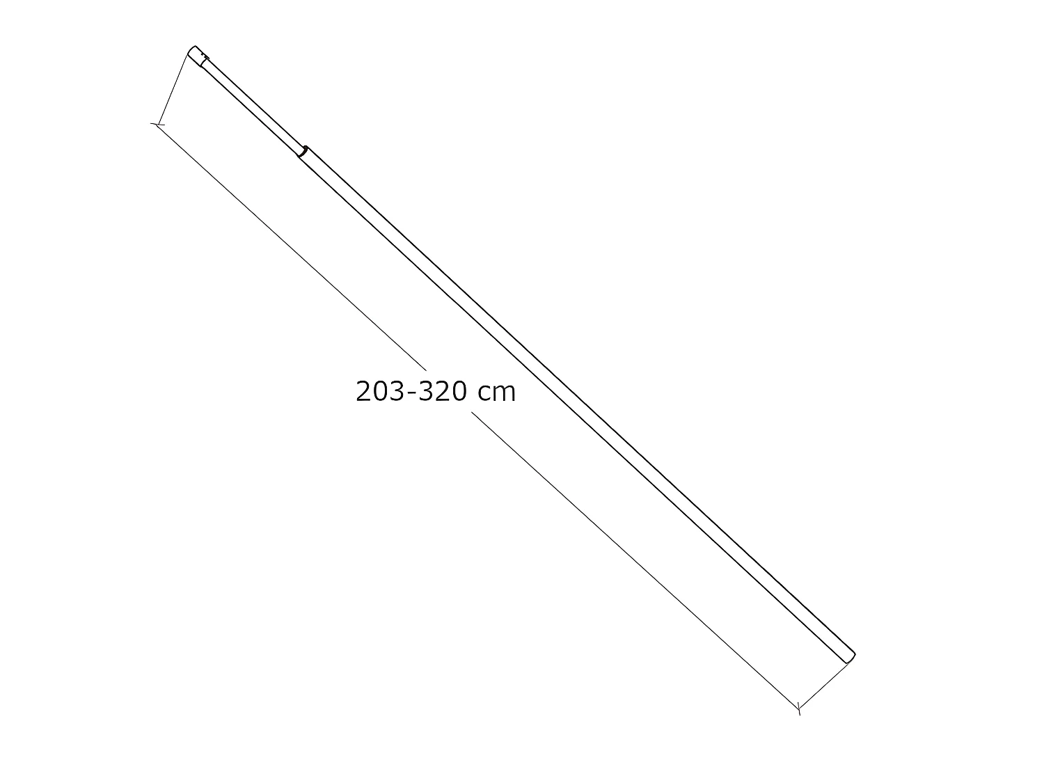 Paroi de douche à l'italienne 120x200cm avec barre de fixation au plafond 203-320cm, en 8mm verre bande centrale dépolie