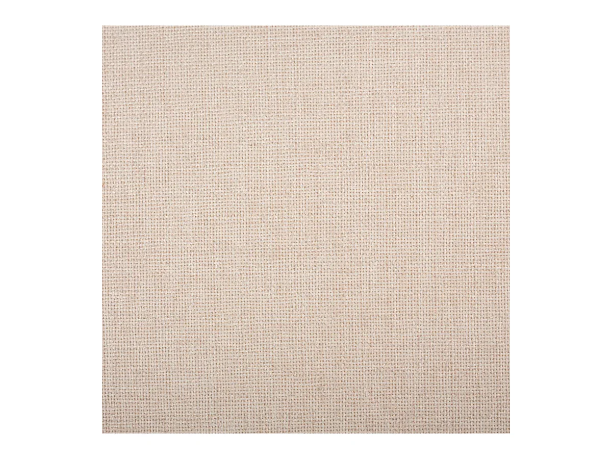 Chaise de table en coton Beige Lin et Bois blanchi avec dossier Cannage