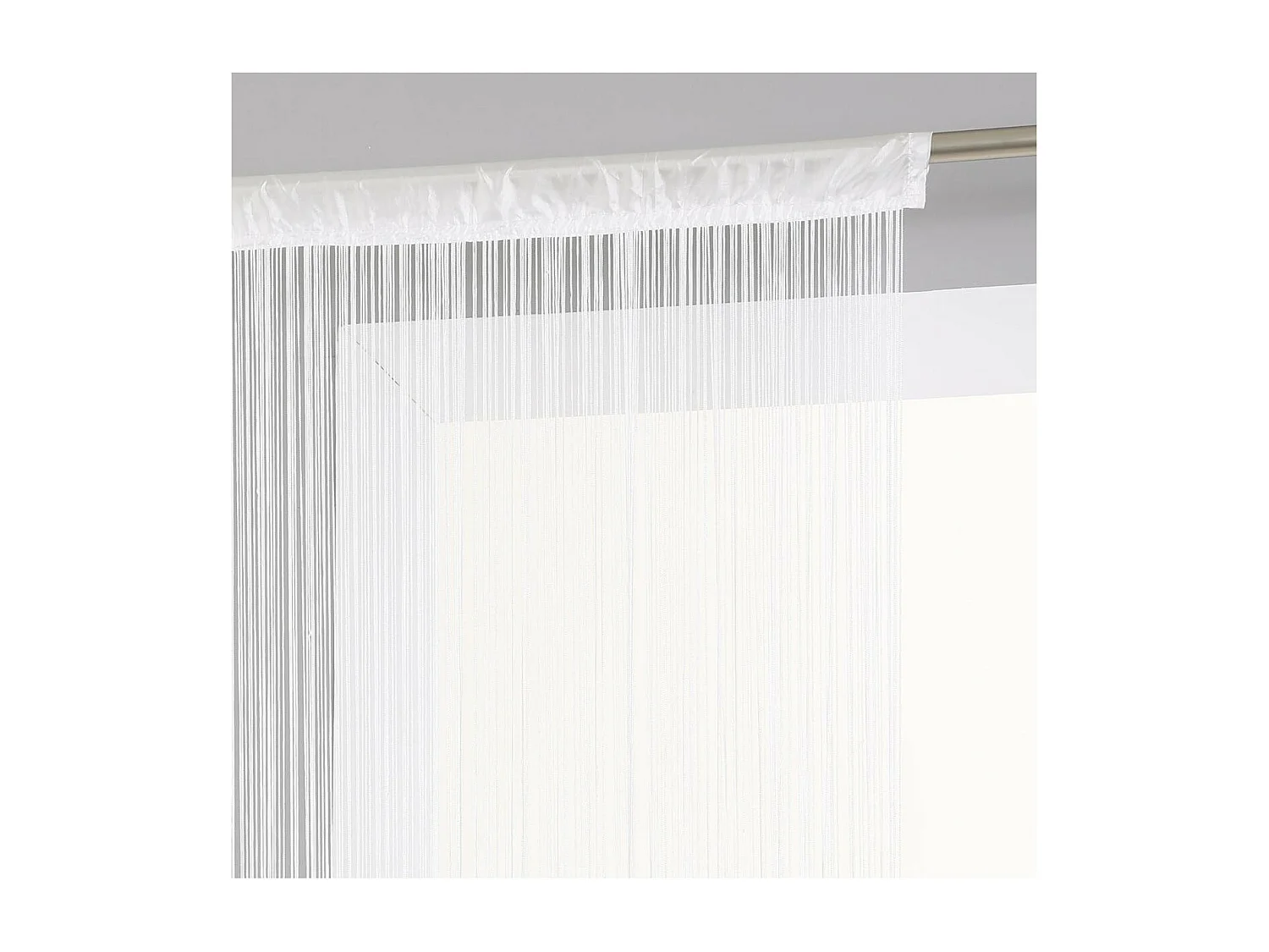 Rideau fil Blanc 90 x 200 cm densité optimale