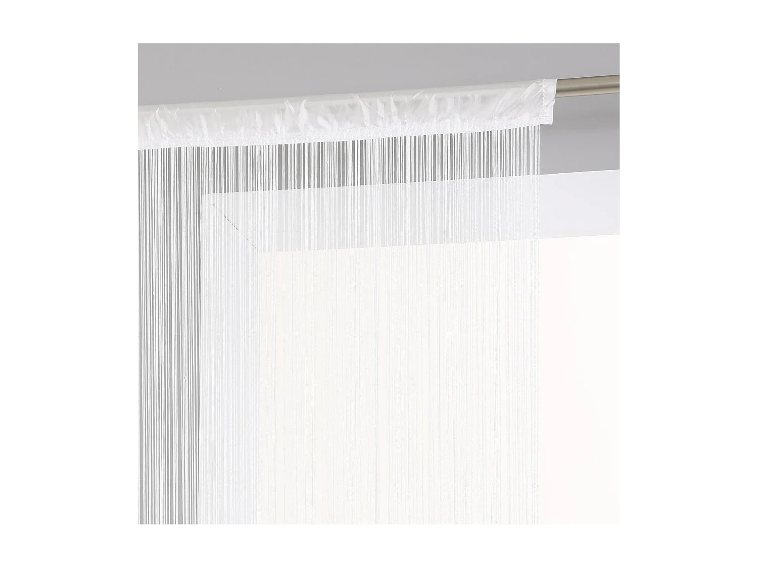 Rideau fil Blanc 90 x 200 cm densité optimale