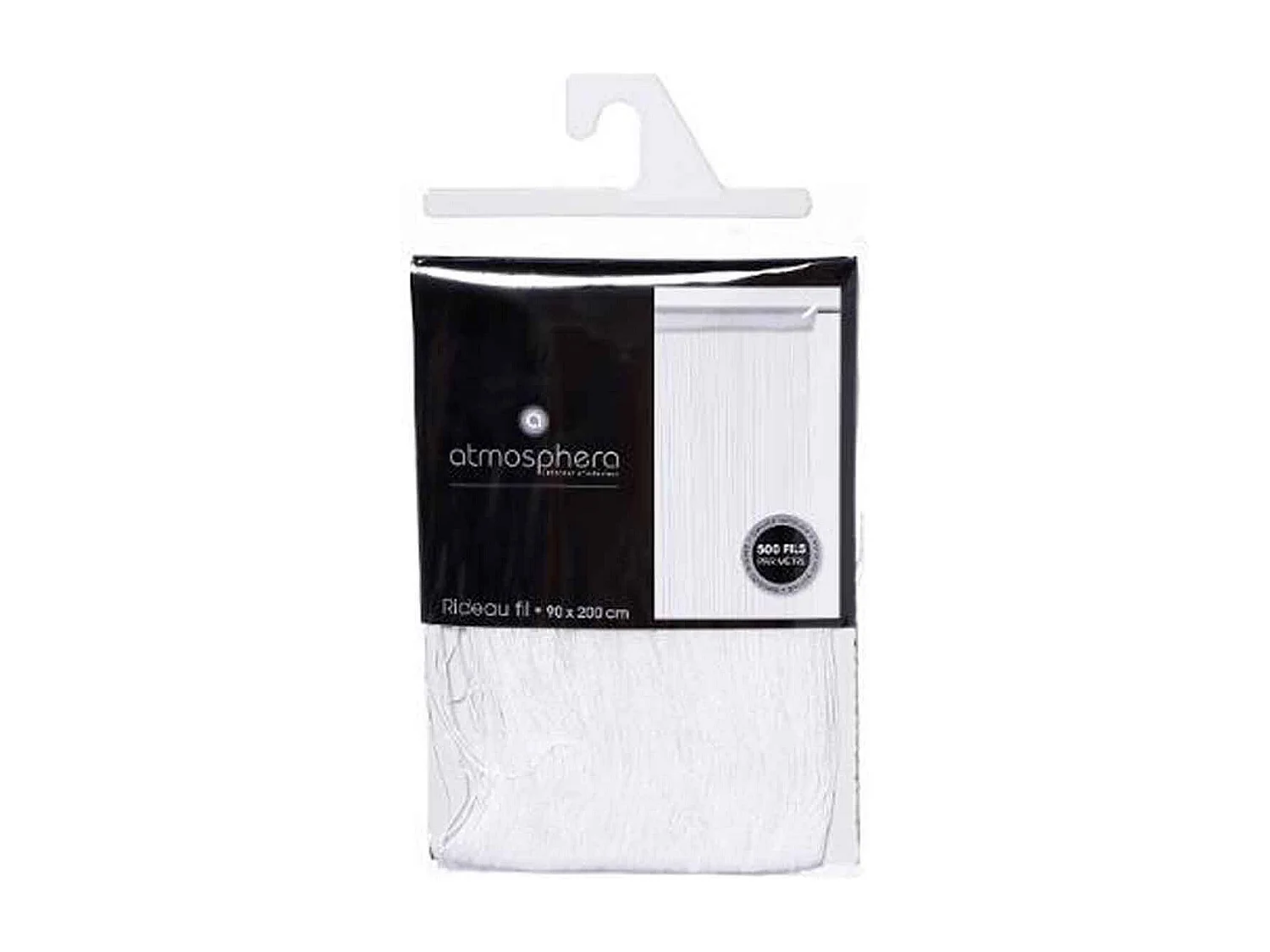 Rideau fil Blanc 90 x 200 cm densité optimale