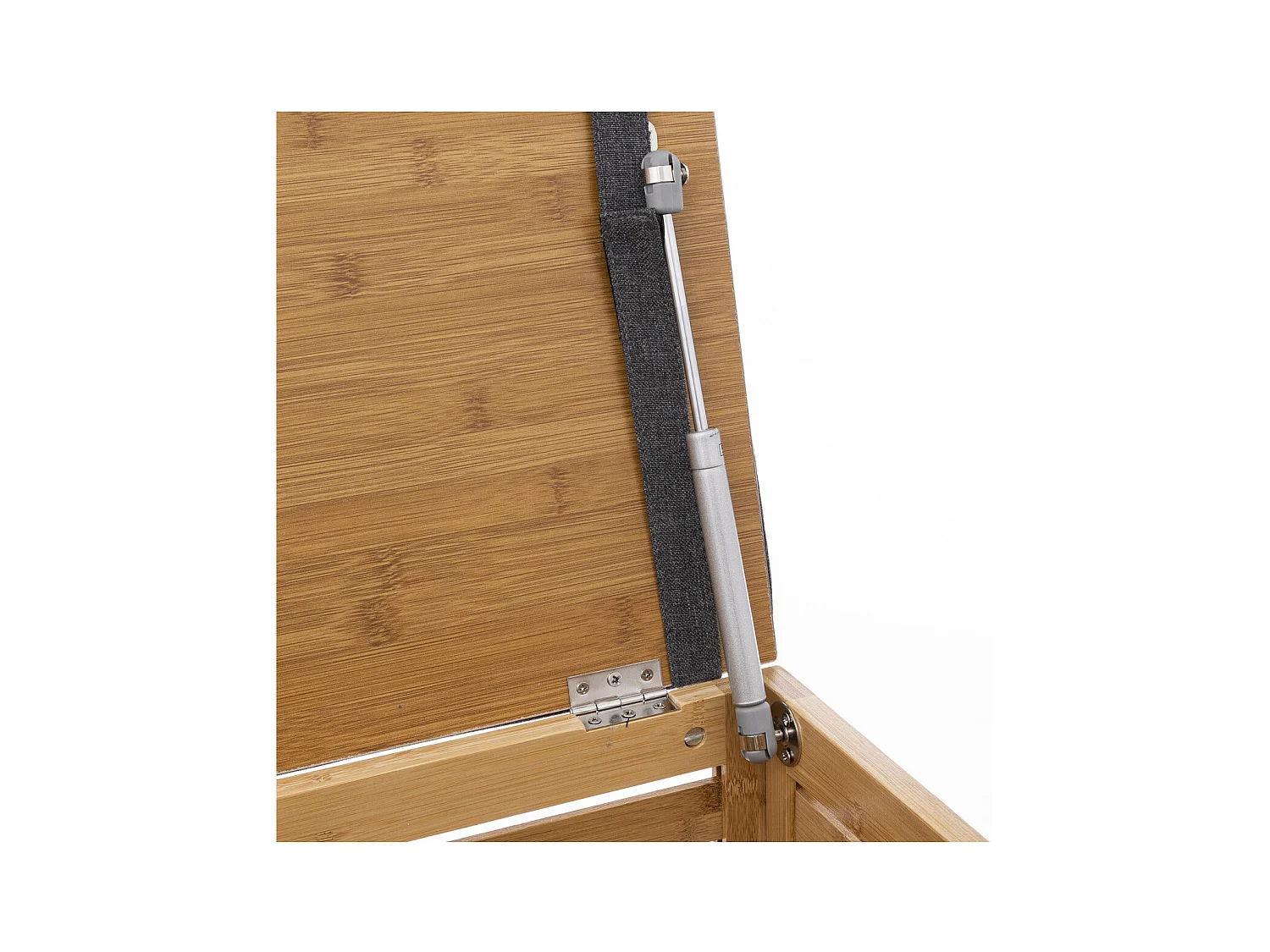 Taburete baúl de almacenamiento de bambú 35 x 35 cm