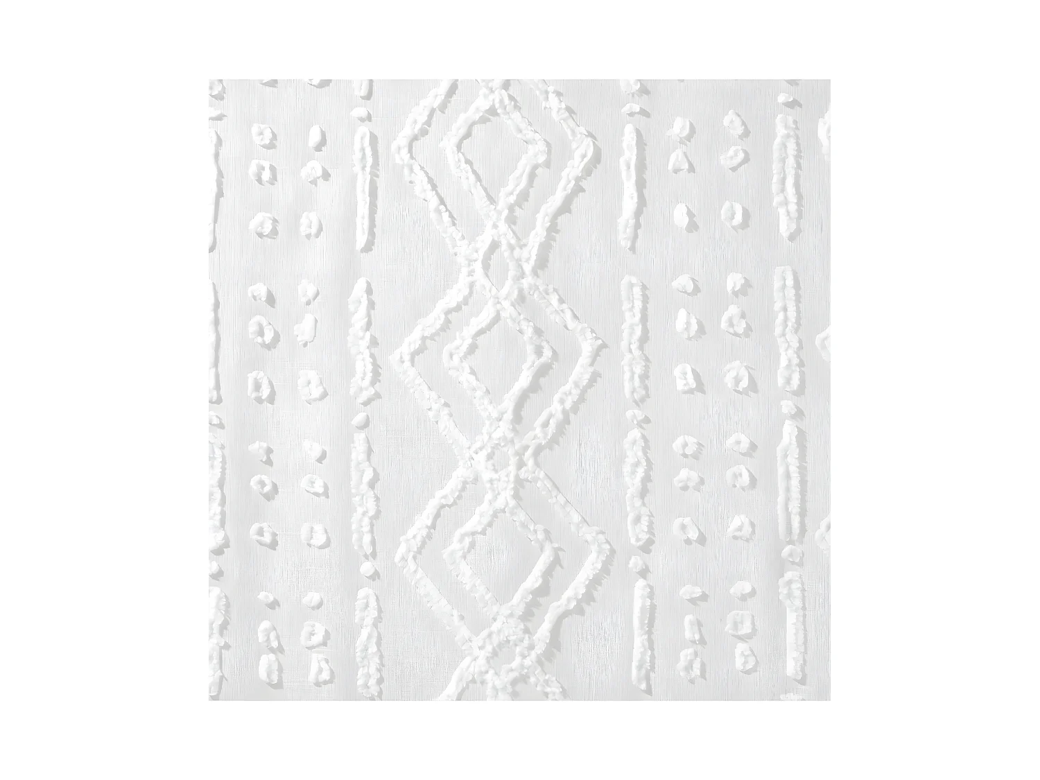 Voilage à œillets Blanc motif Jacquard 140 x 240 cm