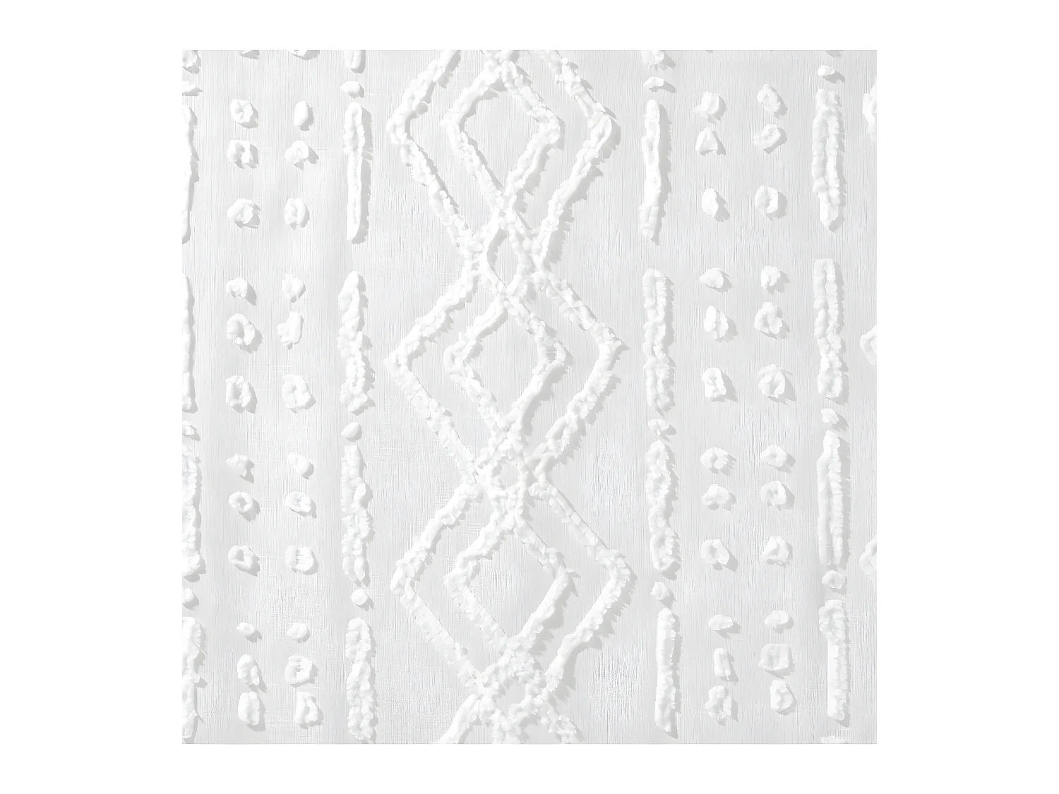 Voilage à œillets Blanc motif Jacquard 140 x 240 cm