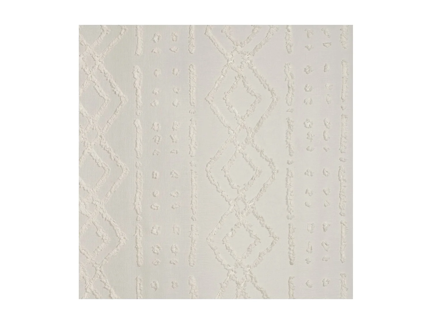 Voilage à œillets Beige Lin motif Jacquard 140 x 240 cm
