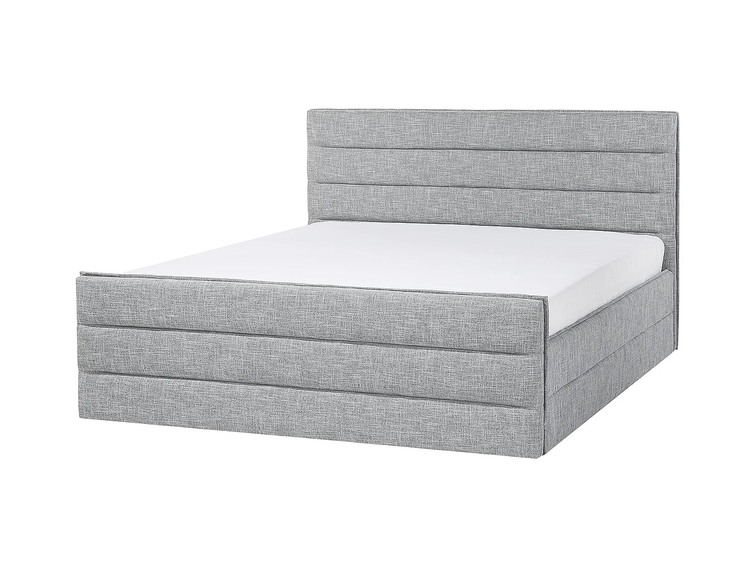 Bed Stof VALBONNE 180 x 200 cm Lichtgrijs