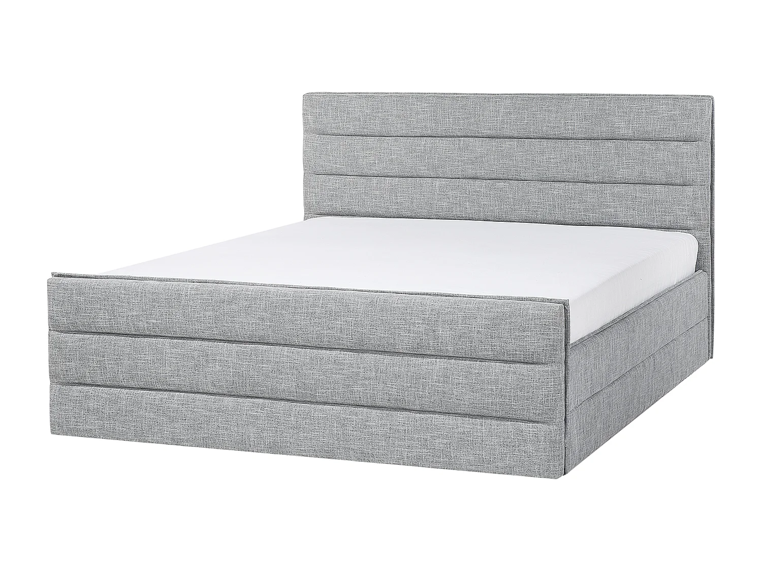 Cama Tela VALBONNE 180 x 200 cm Gris claro