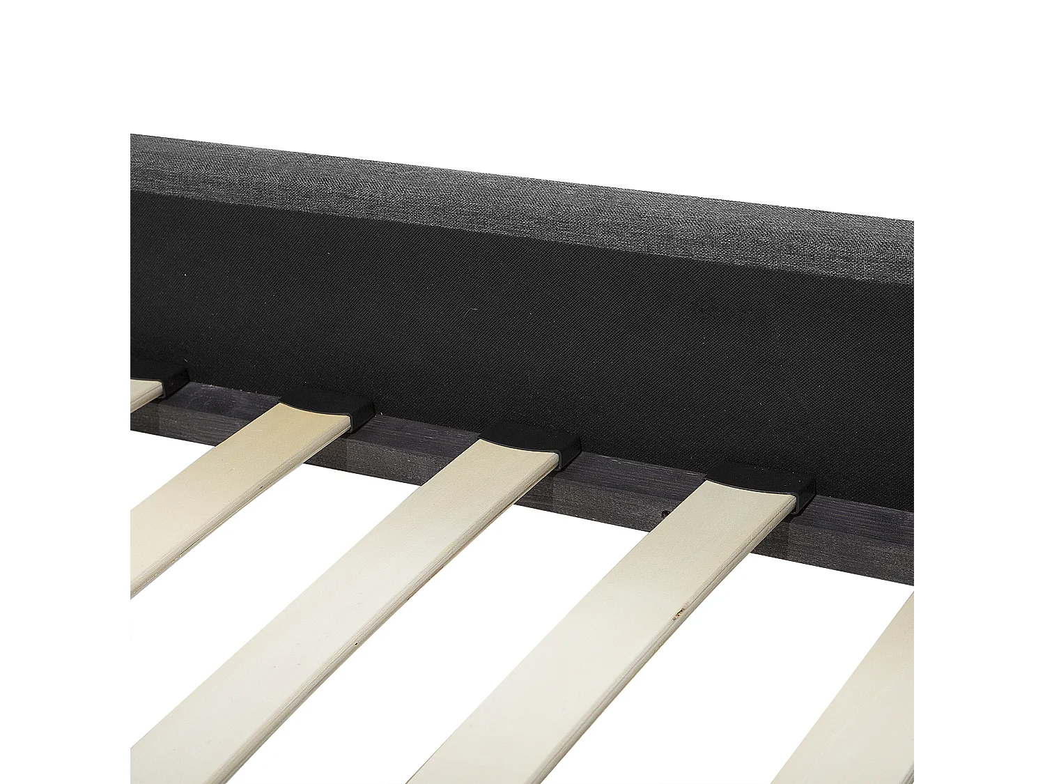 Lit avec sommier Tissu MONTPELLIER 180 x 200 cm Gris foncé