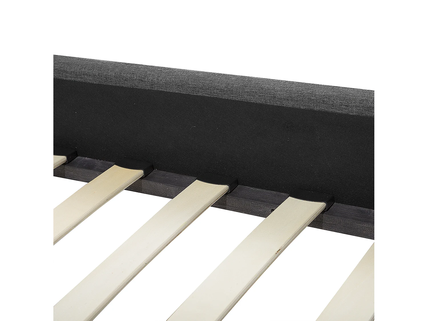 Lit avec sommier Tissu MONTPELLIER 180 x 200 cm Gris foncé