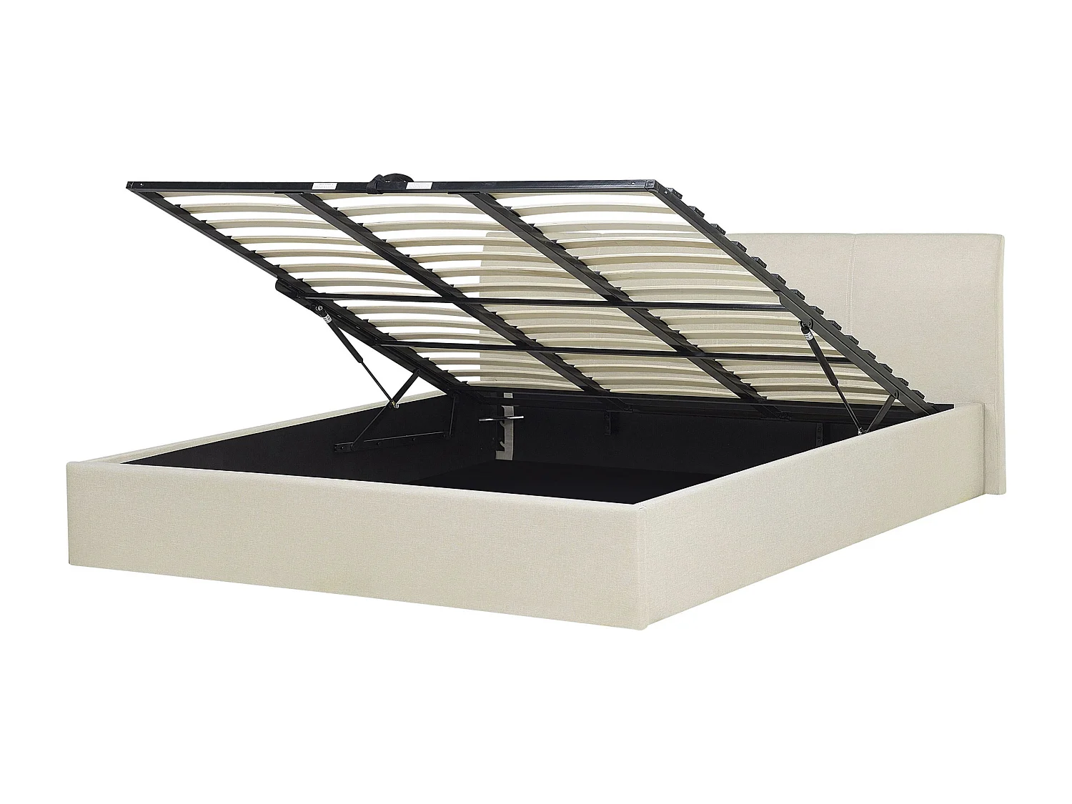 Cama baú Tecido ORBEY 180 x 200 cm Creme