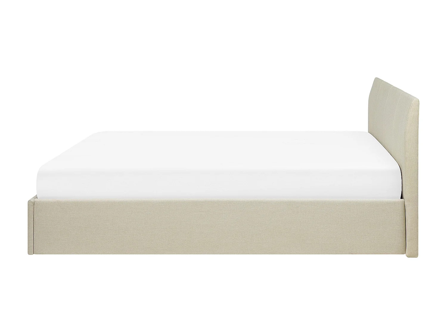 Lit ottoman Tissu ORBEY 180 x 200 cm Beige clair