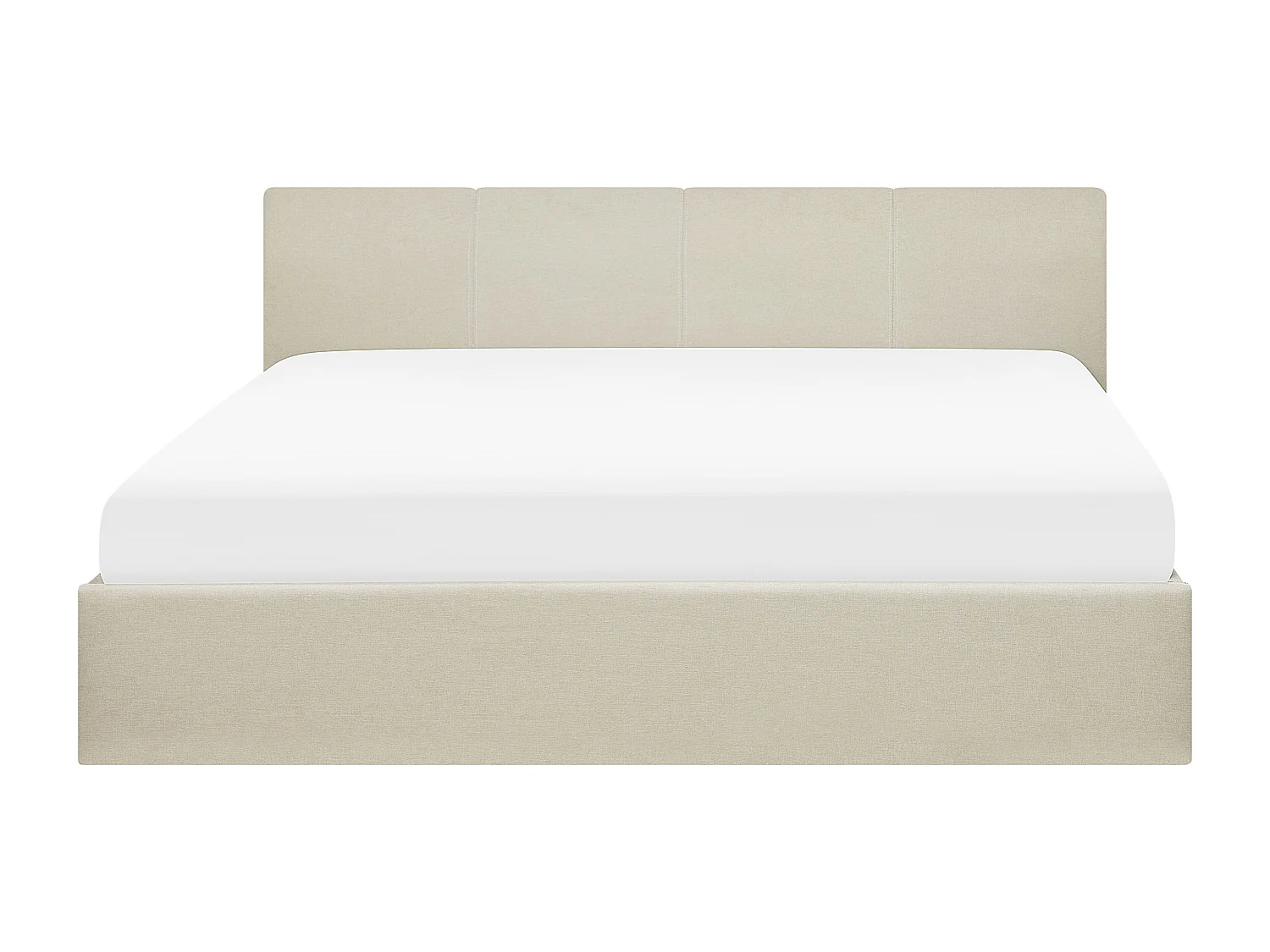 Lit ottoman Tissu ORBEY 180 x 200 cm Beige clair