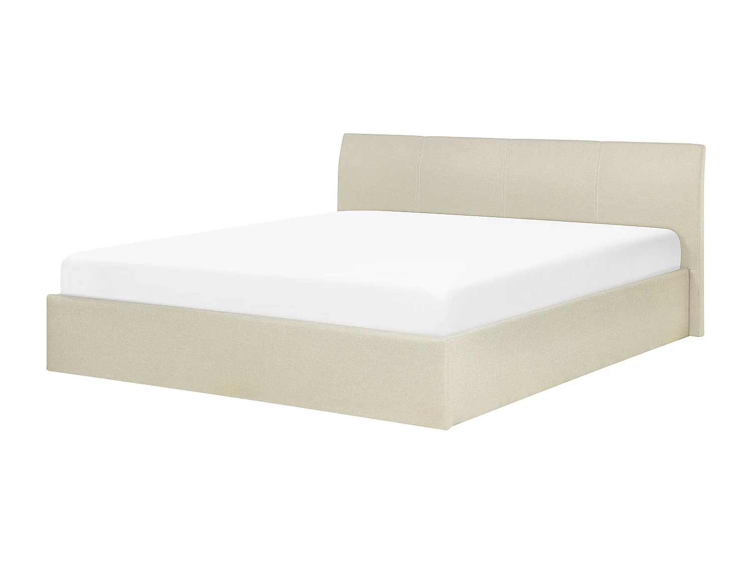 Lit ottoman Tissu ORBEY 180 x 200 cm Beige clair