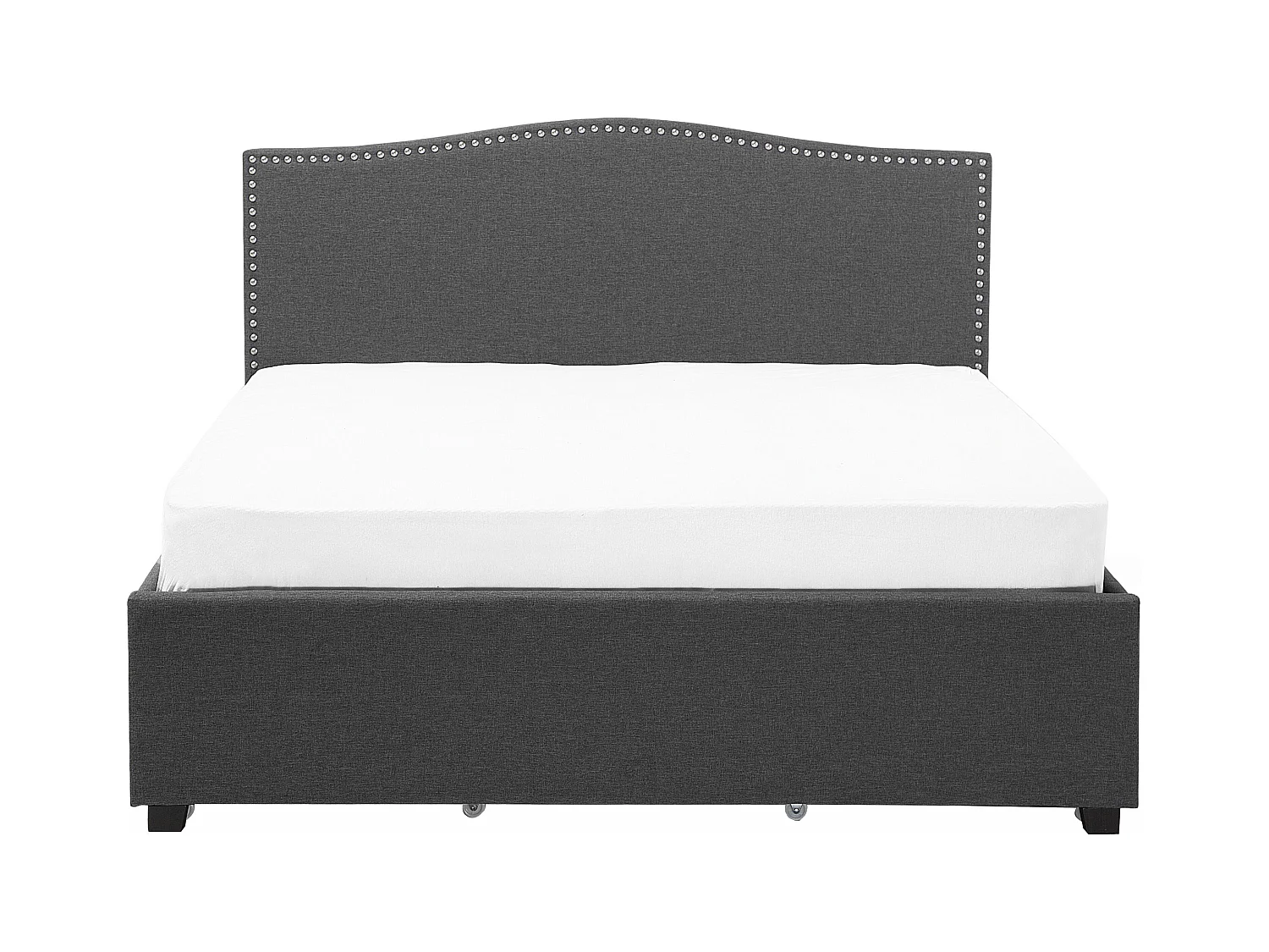 Cama con cajones Tela MONTPELLIER 180 x 200 cm Gris oscuro