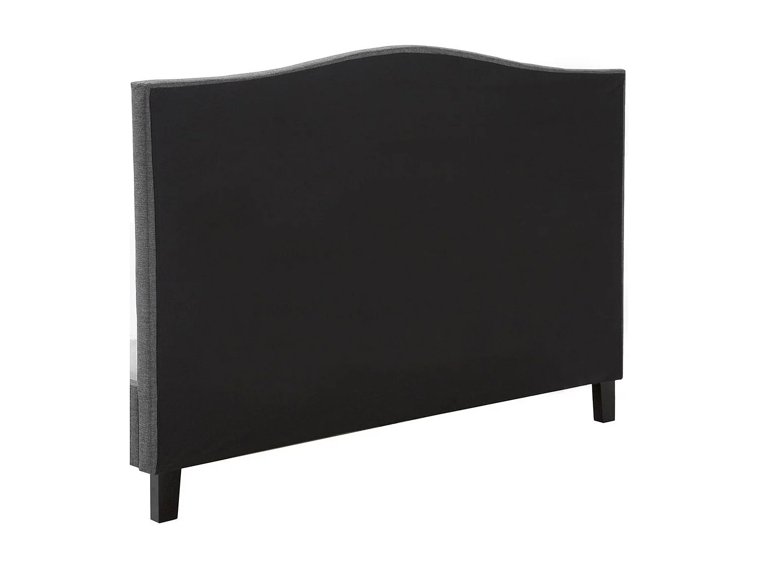 Lit avec sommier Tissu MONTPELLIER 160 x 200 cm Gris foncé