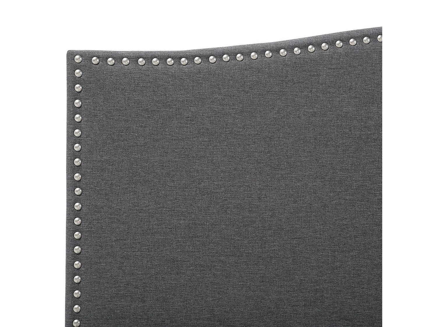 Lit avec sommier Tissu MONTPELLIER 160 x 200 cm Gris foncé