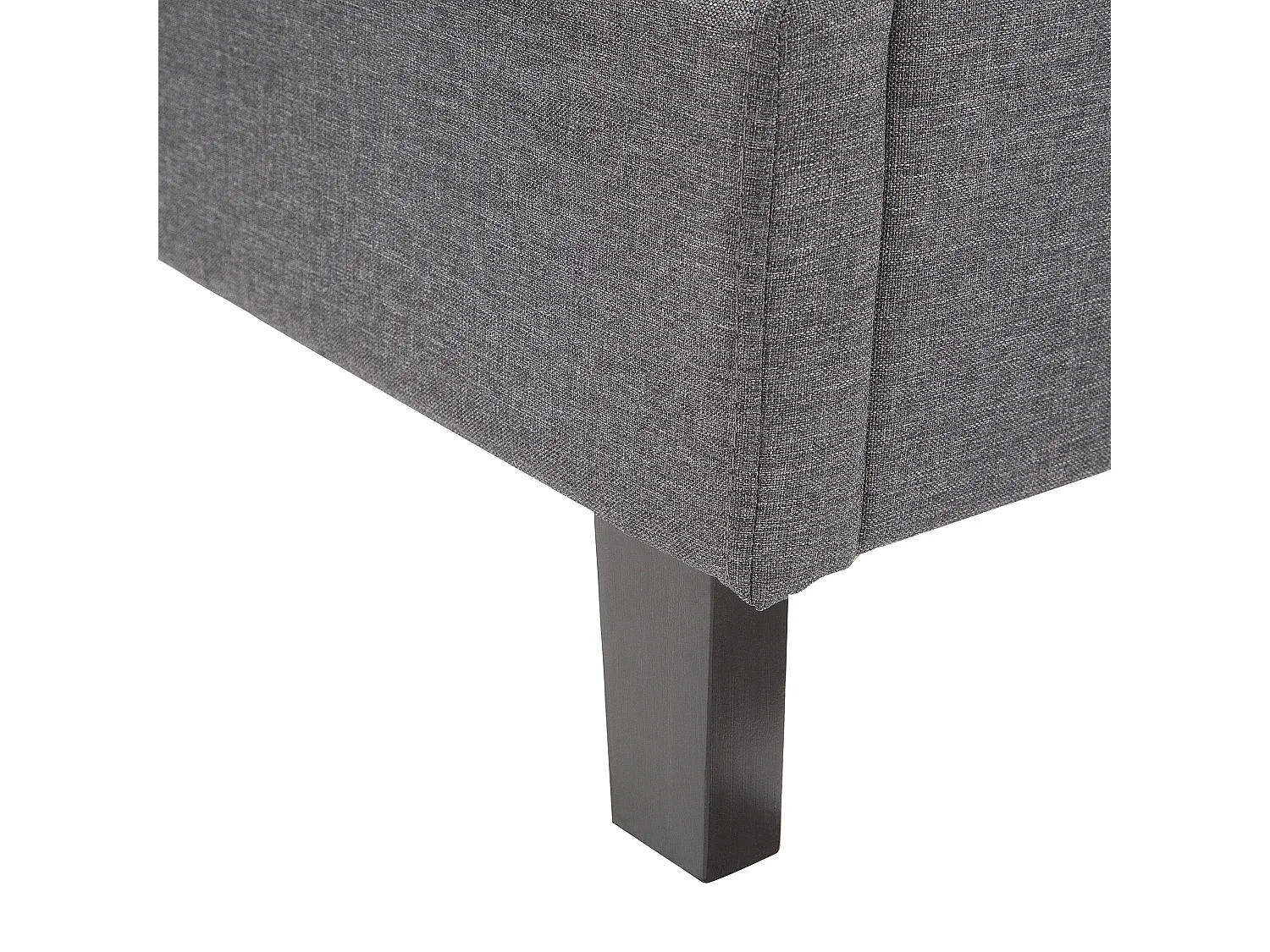 Lit avec sommier Tissu MONTPELLIER 160 x 200 cm Gris foncé