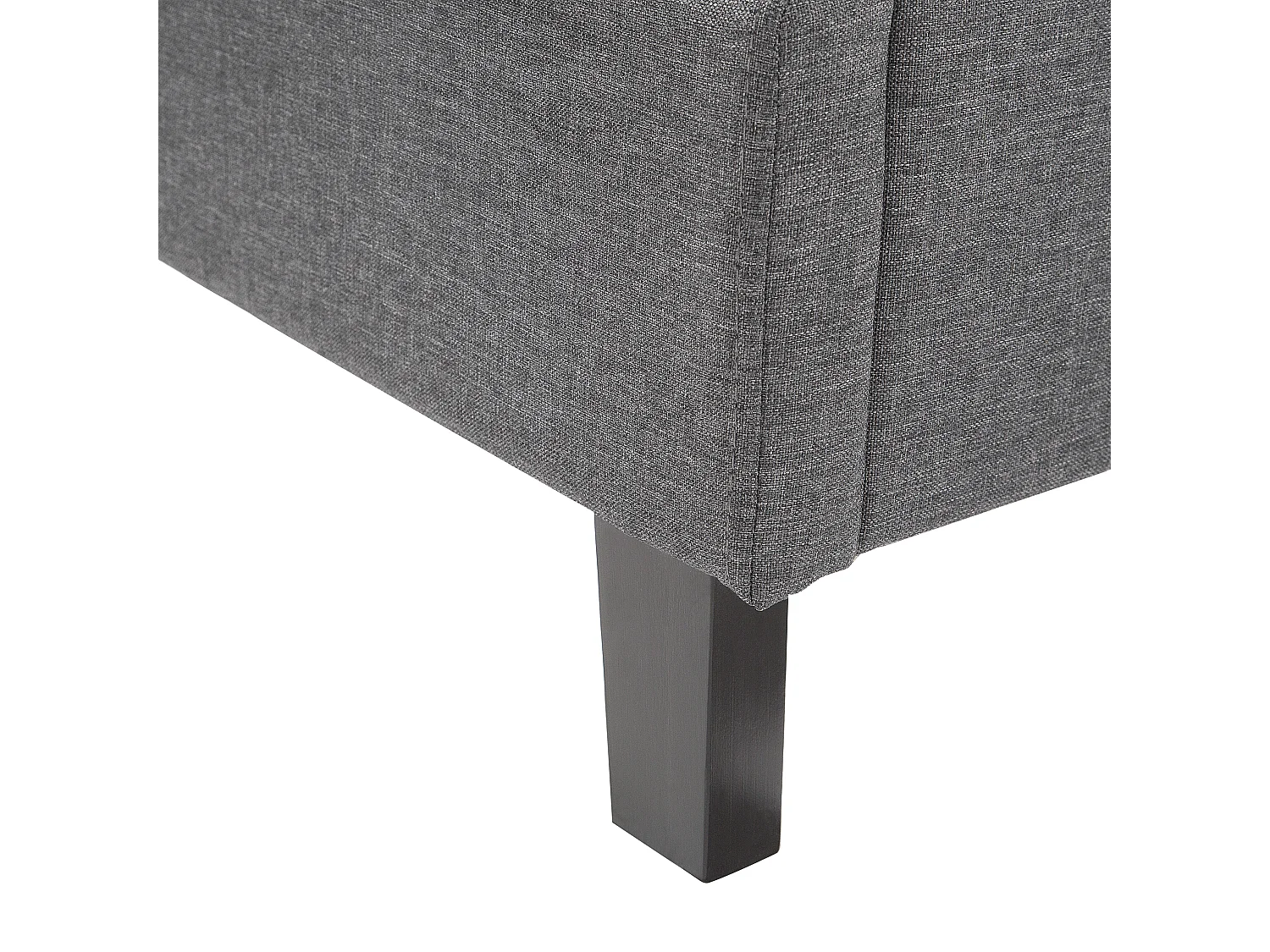 Lit avec sommier Tissu MONTPELLIER 160 x 200 cm Gris foncé