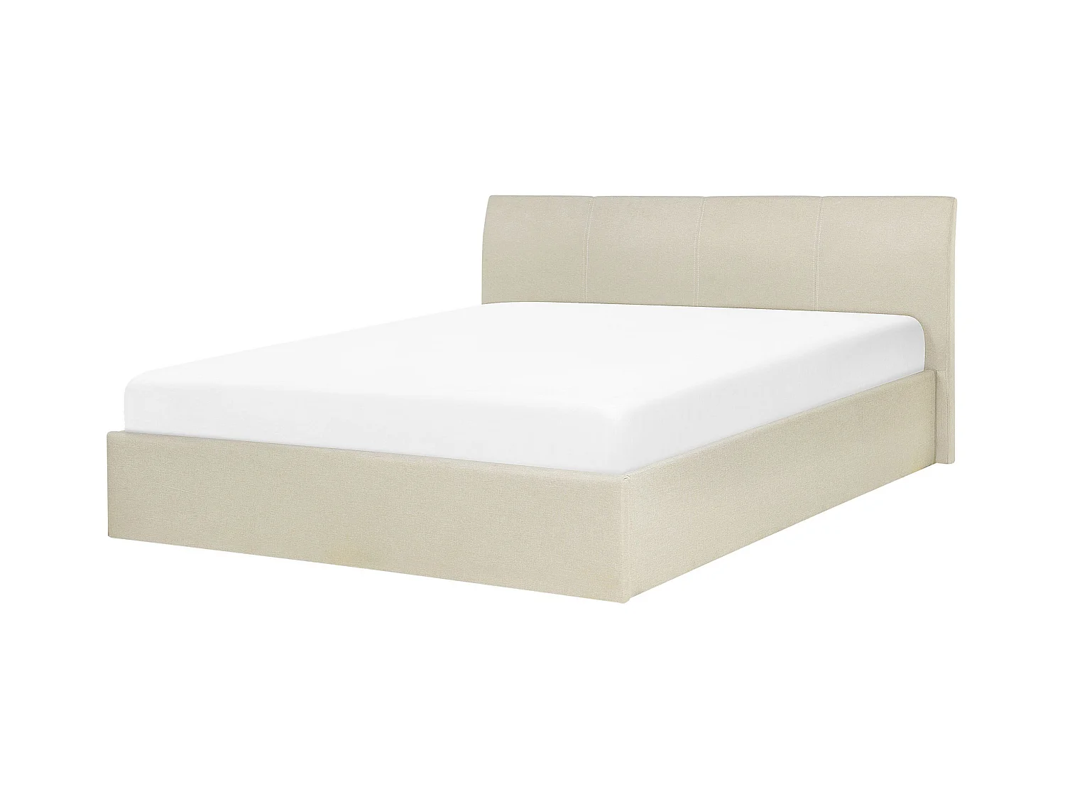 Lit ottoman Tissu ORBEY 160 x 200 cm Beige clair
