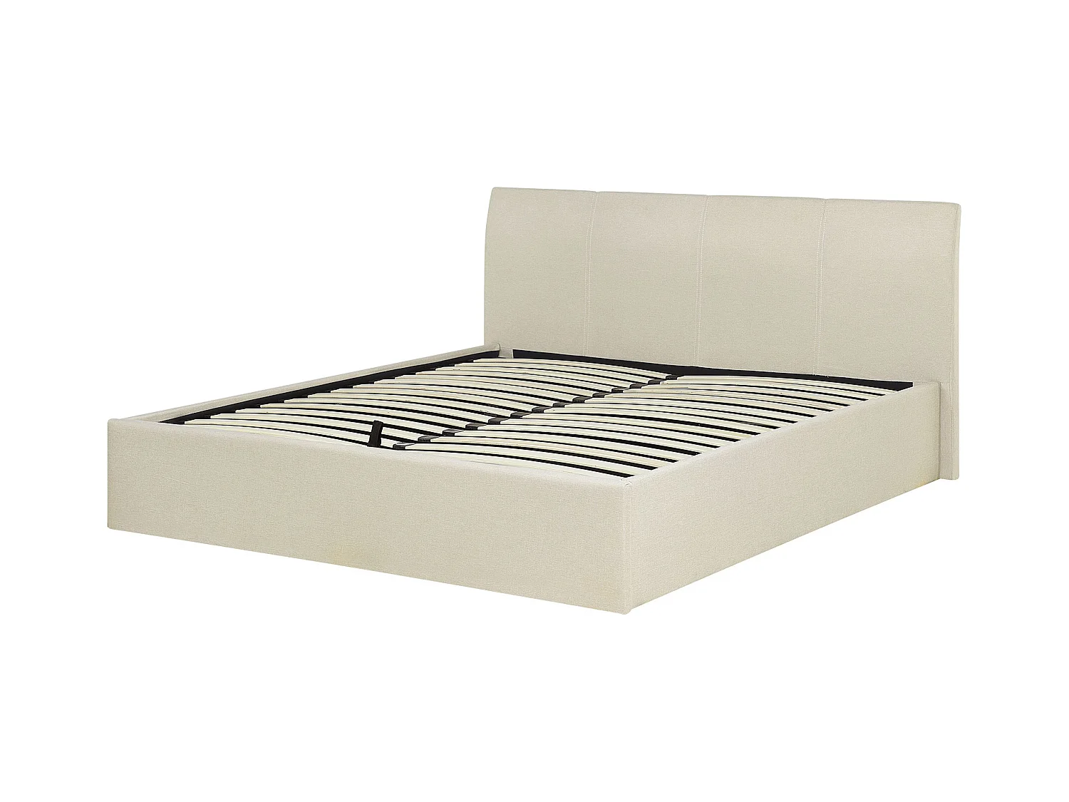 Lit ottoman Tissu ORBEY 160 x 200 cm Beige clair