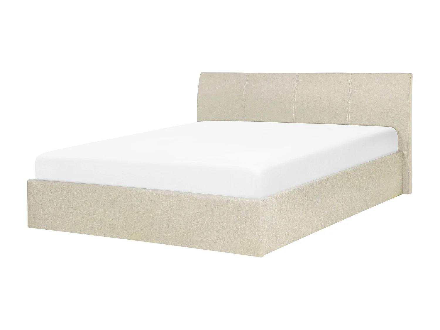 Lit ottoman Tissu ORBEY 160 x 200 cm Beige clair