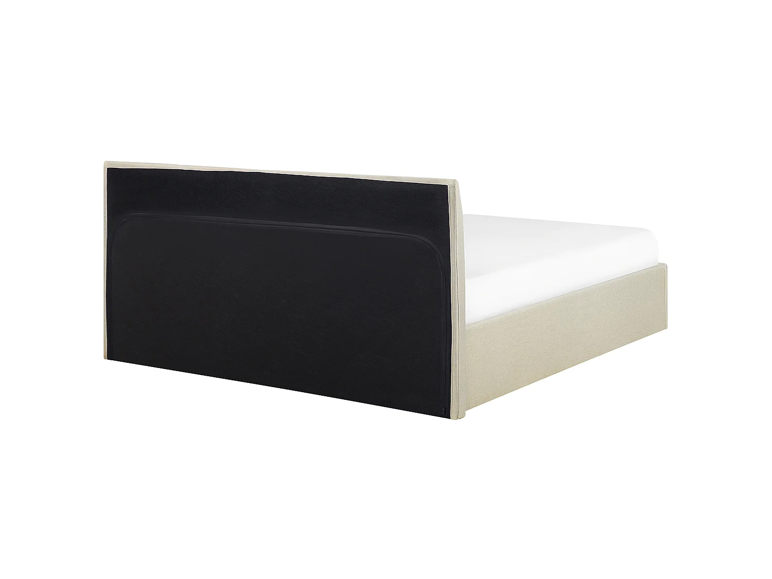 Bett mit Stauraum Stoff ORBEY 160 x 200 cm Hellbeige