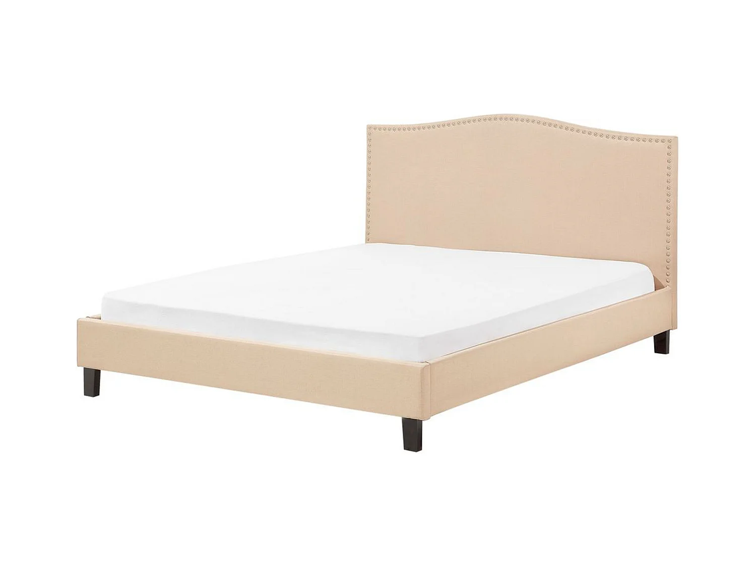 Lit avec sommier Tissu MONTPELLIER 180 x 200 cm Beige