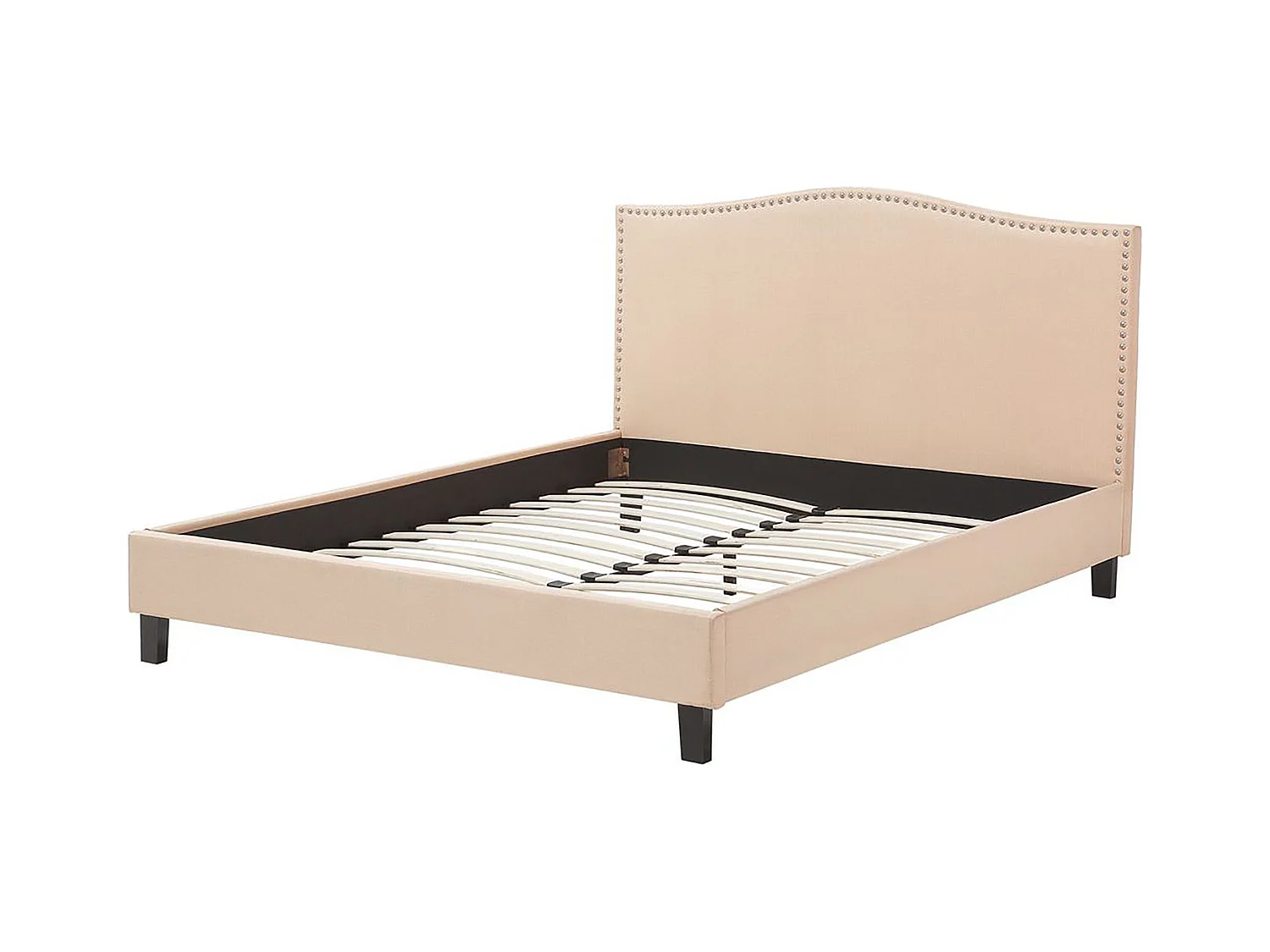 Lit avec sommier Tissu MONTPELLIER 180 x 200 cm Beige
